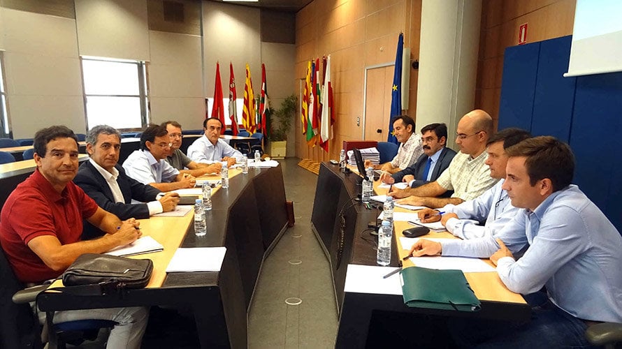 Reunión de la Comisión Interdepartamental de Navarra sobre Yesa. CHE