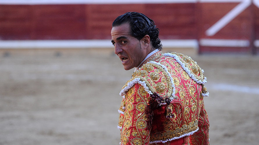 Iván Fandiño, en Tafalla en la última corrida que cerraba la Feria. MIGUEL OSÉS.