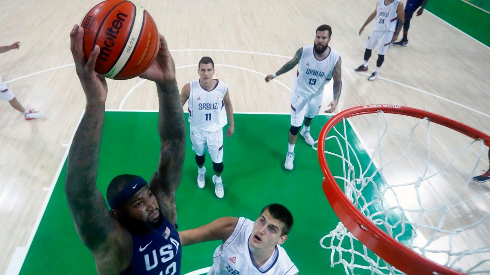 Estados Unidos se llevó el oro olímpico en baloncesto (Efe). EFE/EPA/LARRY W. SMITH