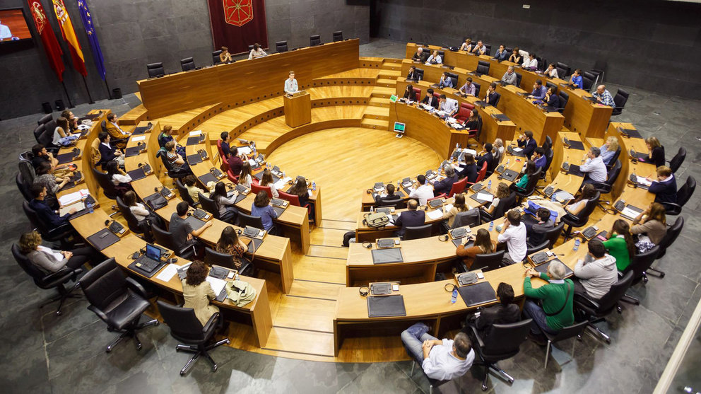 El Parlamento de Navarra durante el Torneo de Debate de Bachillerato en 2015