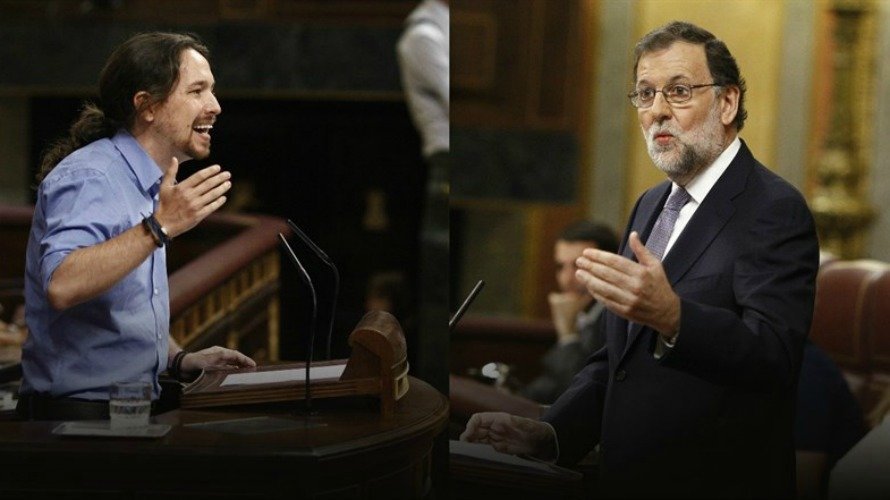 Iglesias y Rajoy en el debate de investidura. EUROPA PRESS