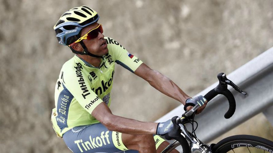 Alberto Contador en pleno esfuerzo. Efe.