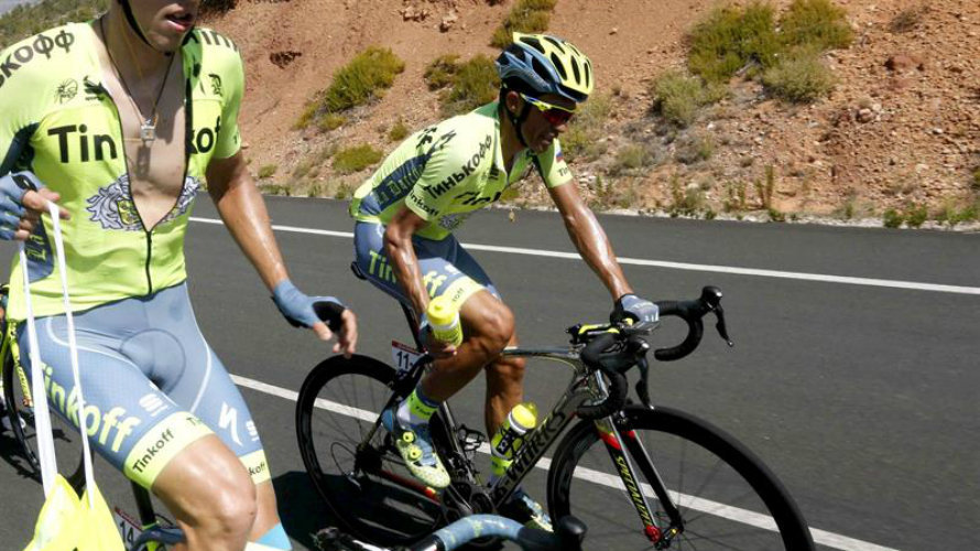 Alberto Contador es tercero en la clasificación general. Efe