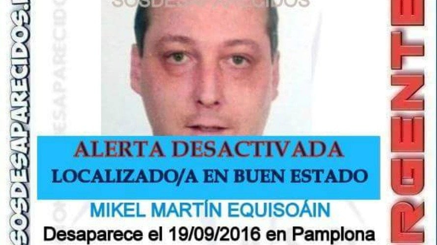 Aparece Mikel Martín después de 24 horas desaparecido en Pamplona. 