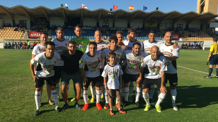 Equipo titular del CD Tudelano 2016-17 en Tudela.