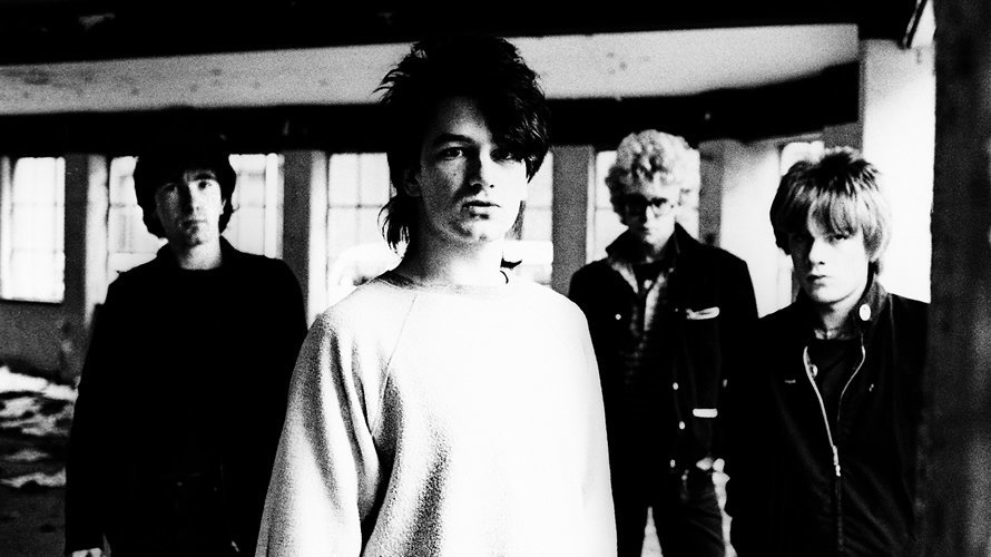 Una de las primeras imágenes promocionales del grupo U2 formado en 1976