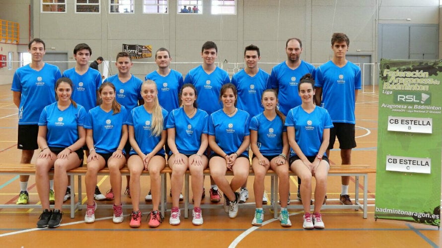 Equipos de Badminton de Estella.