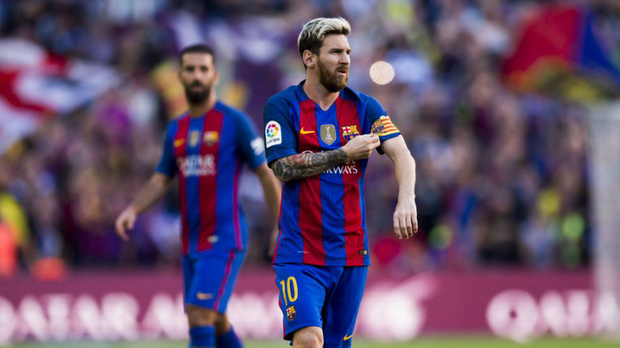 Messi volvió a jugar con el Barcelona ante el Deportivo.