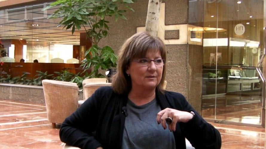 La periodista Olga Viza, durante una entrevista. 