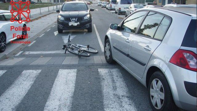 Atropello a un ciclista en un paso de peatones y carril bici en Mutilva PF