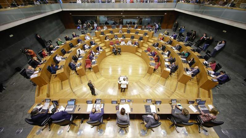 Pleno del Parlamento de Navarra. foto: PARLAMENTO