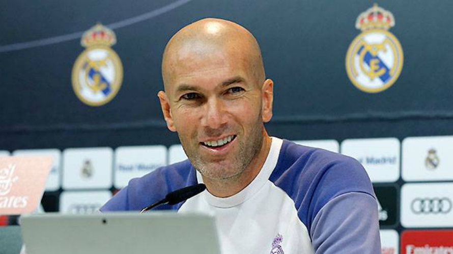 Zidane en rueda de prensa. Web Real Madrid.