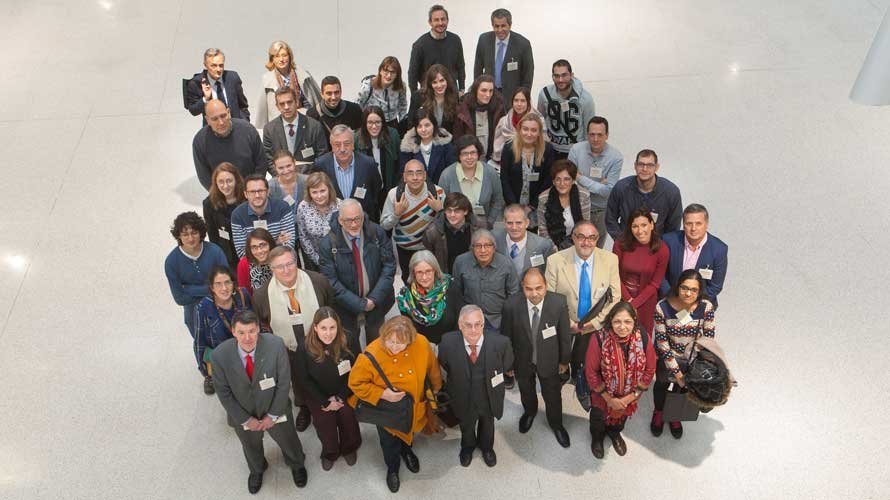 Algunos de los participantes en el Congreso Internacional sobre Cervantes. UN