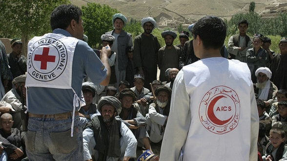 Imagen de cooperantes de la Cruz Roja Internacional en Afganistán CICR. CEDIDA