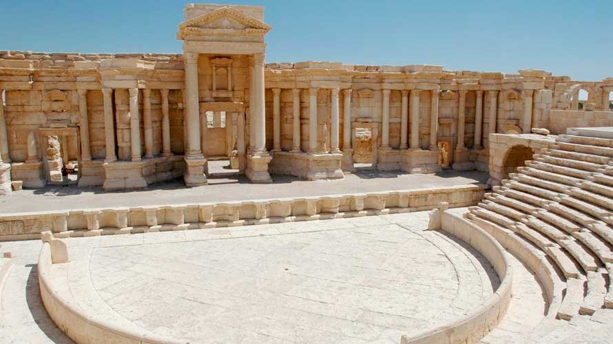 Teatro romano de Palmira destruido por DAESH. EP
