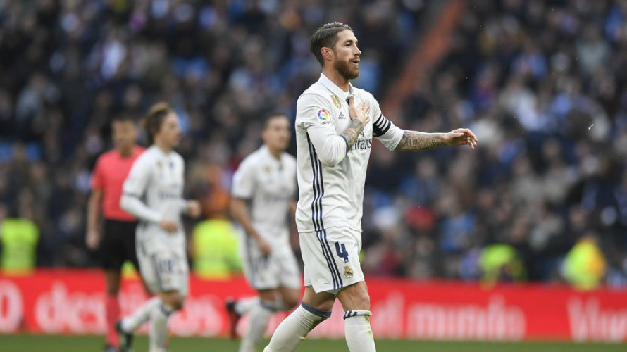 Sergio Ramos abre el triunfo del Real Madrid. Lfp.