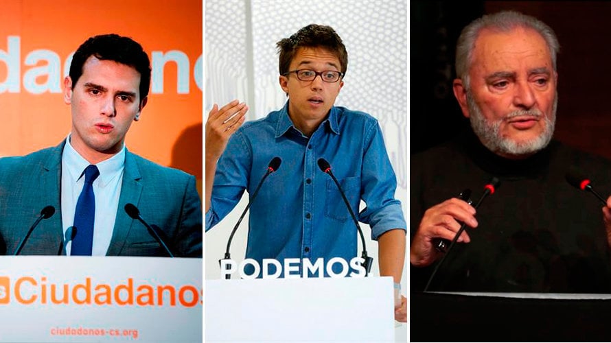 Los navarros eligen tener como jefes a los políticos Albert Rivera, Errejón y Julio Anguita. EFE