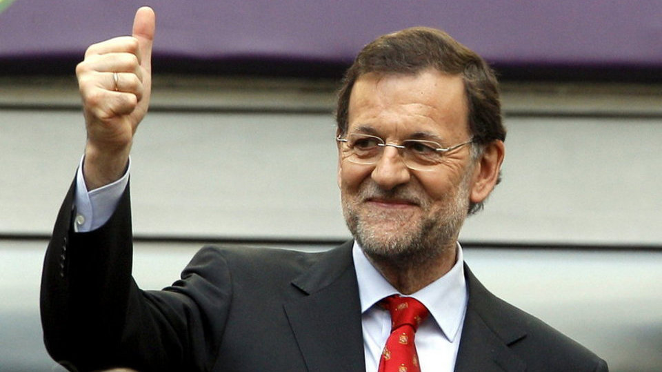 Rajoy, victorioso en una imagen de archivo