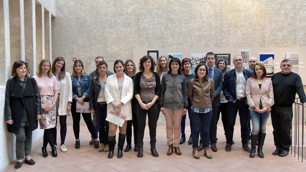 Emprendedores de los proyectos seleccionados en el programa Soy comercio de Pamplona.