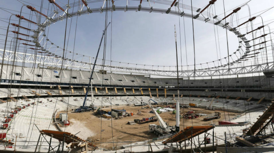 Estadio Metropolitano en construcción. Efe.