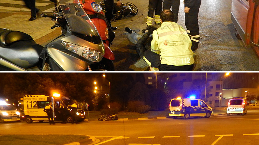Accidentes en dos rotondas de Pamplona que termina con dos conductores heridos leves. Policía Municipal.