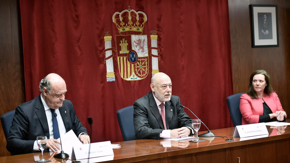 El fiscal general del Estado, José Manuel Maza, imparte una conferencia organizada por el Tribunal Superior de Justicia de Navarra y CaixaBank. PABLO LASAOSA (1)