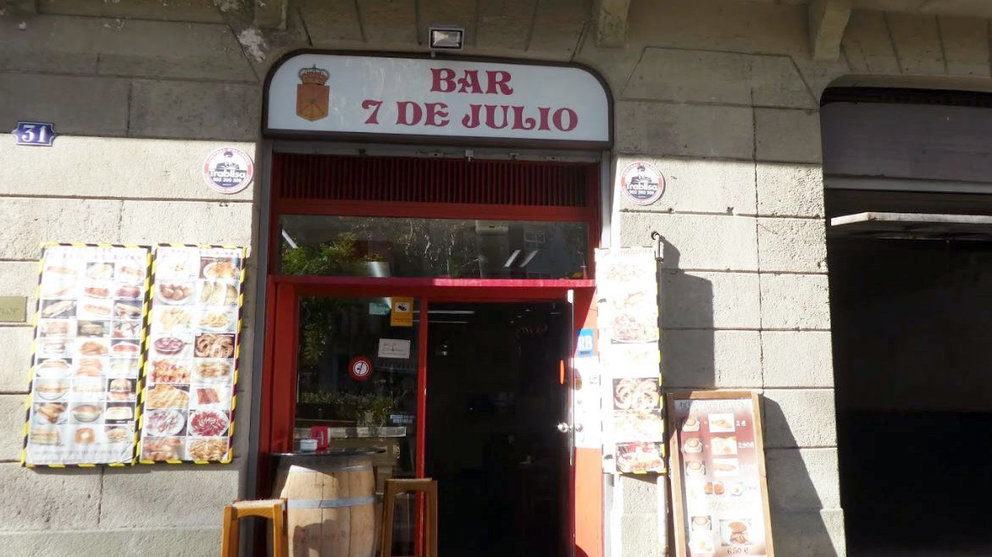 Vista del bar 7 de julio de Barcelona