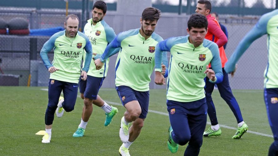 Entrenamiento del equipo azulgrana. Foto web FC Barcelona.