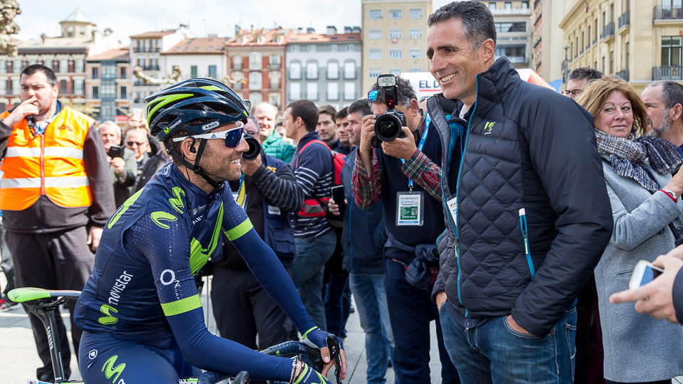 Salida de la segunda etapa de la '57 Vuelta Ciclista al País Vasco' entre Pamplona y El Ciego (19). IÑIGO ALZUGARAY