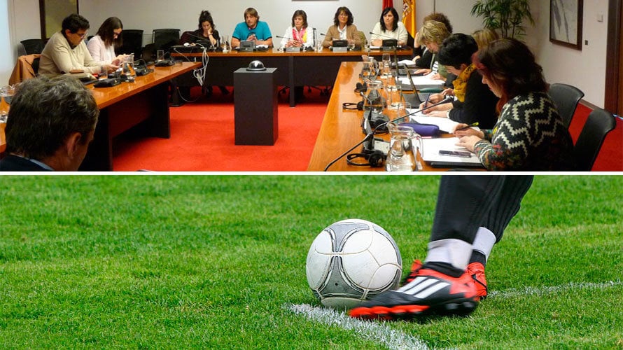 Sesión de trabajo parlamentario con los cuatro sindicatos con representación en el sector de gestión deportiva CCOO, UGT, ELA y LAB.jpg
