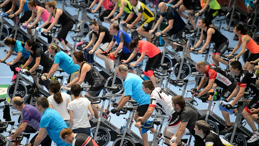Maratón de spinning en Anaitasuna. PABLO LASAOSA 10