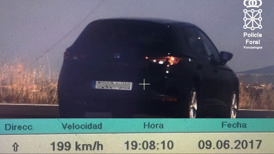 Un conductor ha sido denunciado por circular a casi 200 kilómetros por hora en Tudela y bajo los efectos de la droga PF