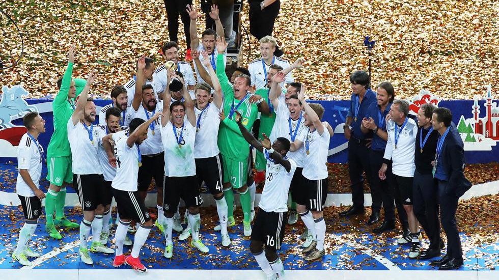 Alemania se alza como campeona de la Copa Confederaciones de 2017 al ganar a Chile en la final. EFE