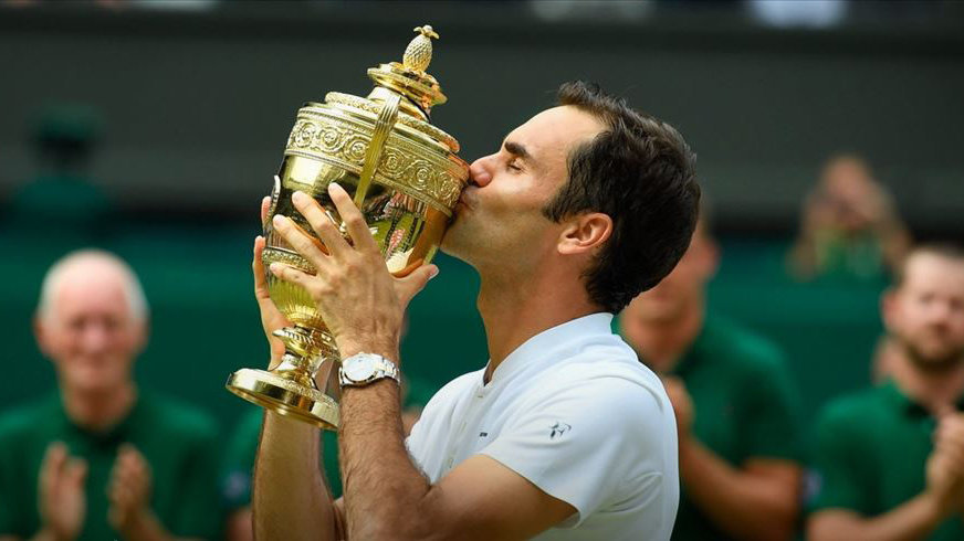 Roger Federer logra su octavo título en Wimbledon tras ganar a Cilic TWITTER WIMBLEDON