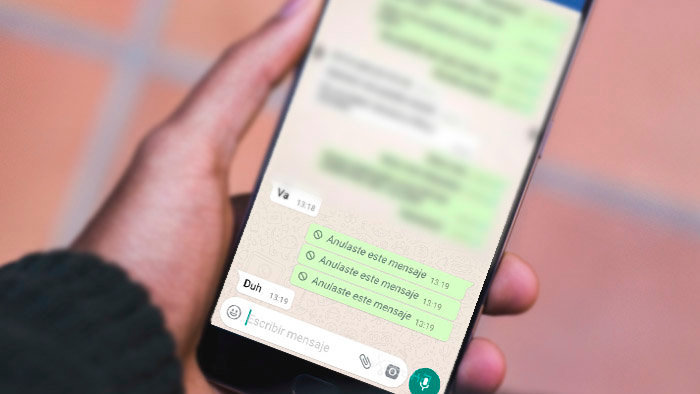 Anular mensajes en Whatsapp, lo nuevo de su actualización