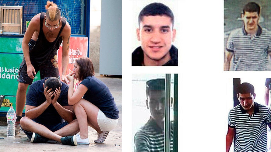 A la izquierda, una imagen tras el atentado y, a la derecha, el autor de los hechos en 4 imágenes