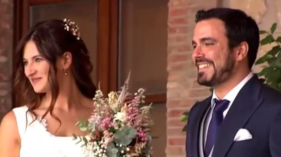 Una de las imágenes de la boda de Alberto Garzón y Anna Ruiz