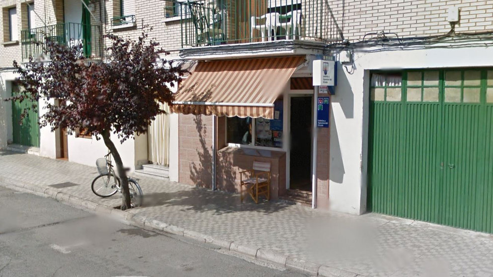 Despacho de lotería situado en la calle Diputación de Lodosa donde se ha sellado el boleto ganador del primer premio de La Primitiva ARCHIVO