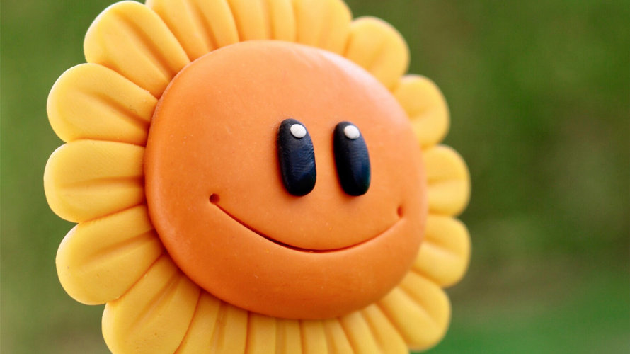 Una figura de una flor sonriendo ARCHIVO