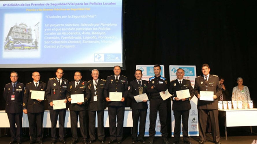 La Policía Municipal de Pamplona recibe uno de los premios FESVIAL como coordinadora del proyecto Ciudades por la Seguridad