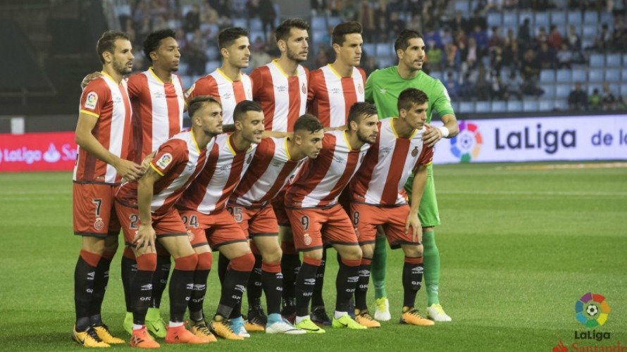 Equipo titular del Girona. La Liga.