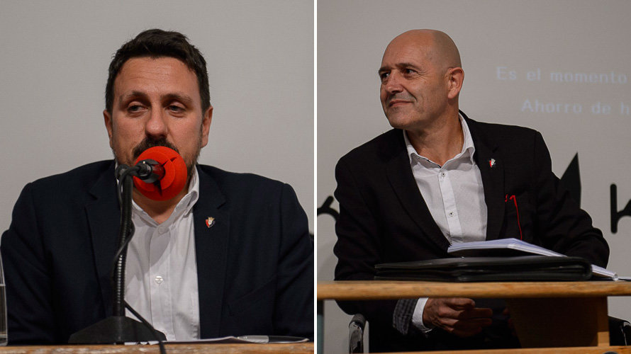 Lafón y Álvarez durante el debate entre los candidatos PABLO LASAOSA
