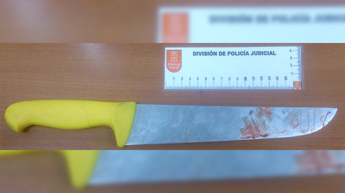 Cuchillo utilizado en Caparroso POLICÍA FORAL
