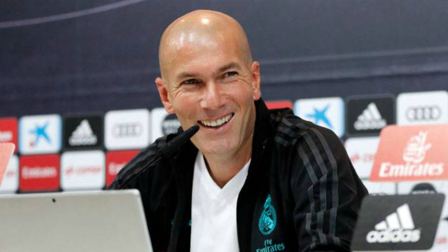 Zidane en rueda de prensa. Foto web R. Madrid.