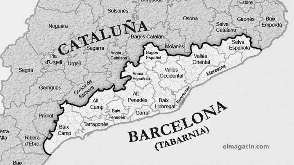 El mapa de Tabarnia.