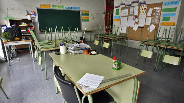 Un aula de clase sin alumnos ni profesores EFE Archivo