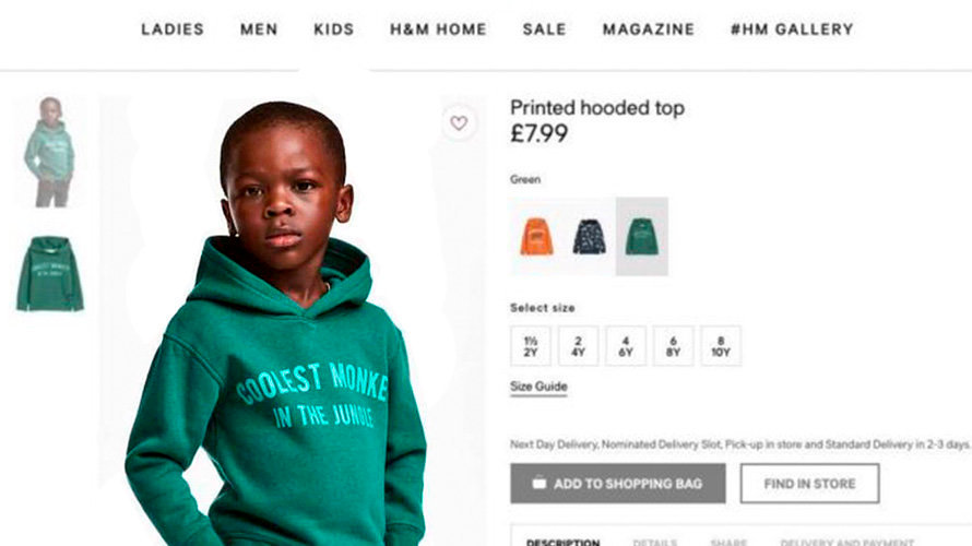 La imagen del niño vistiendo la sudadera racista de H&M