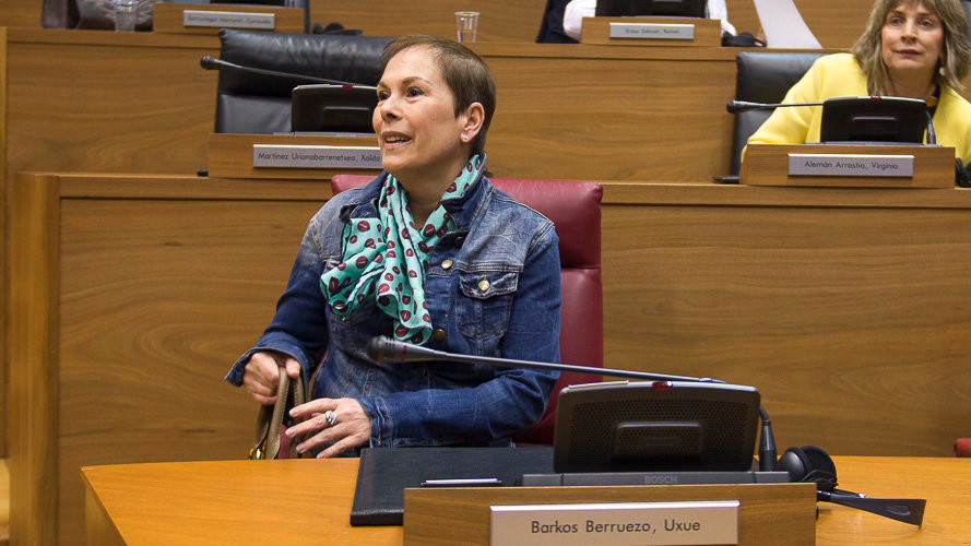La Presidenta del Gobierno de Navarra, Uxue Barkos. PABLO LASAOSA