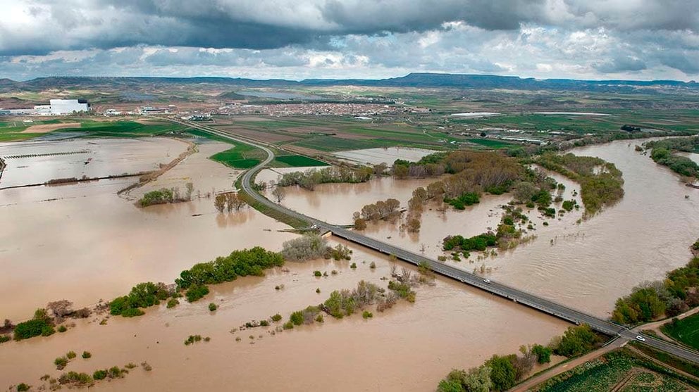 Campos inundados en Fustiñana GOBIERNO DE NAVARRA