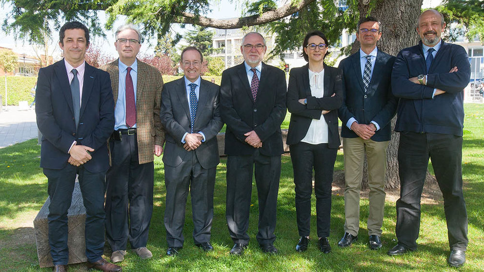 Representantes de la Cátedra Timac Agro y de la Universidad de Navarra